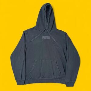 PUMA Black Hoodie Men’s Large Classic Logo Pullover Sweatshirt